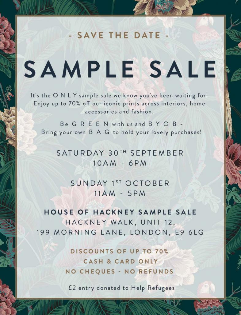 House of Hackney Sample Sale, London, September 2017
