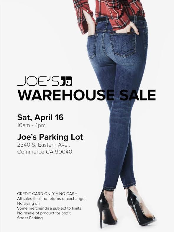 Joe's Jeans Warehouse Sale, Los Angeles, April 2016