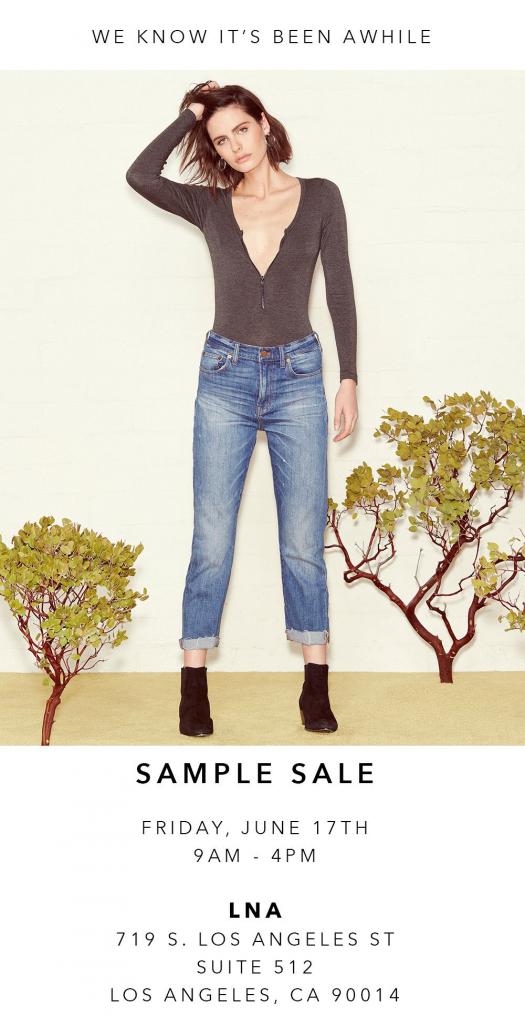 LNA Clothing Sample Sale, Los Angeles, June 2016