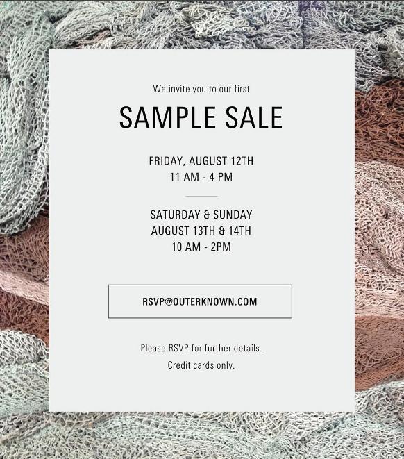 Outerknown Sample Sale, Los Angeles, August 2016