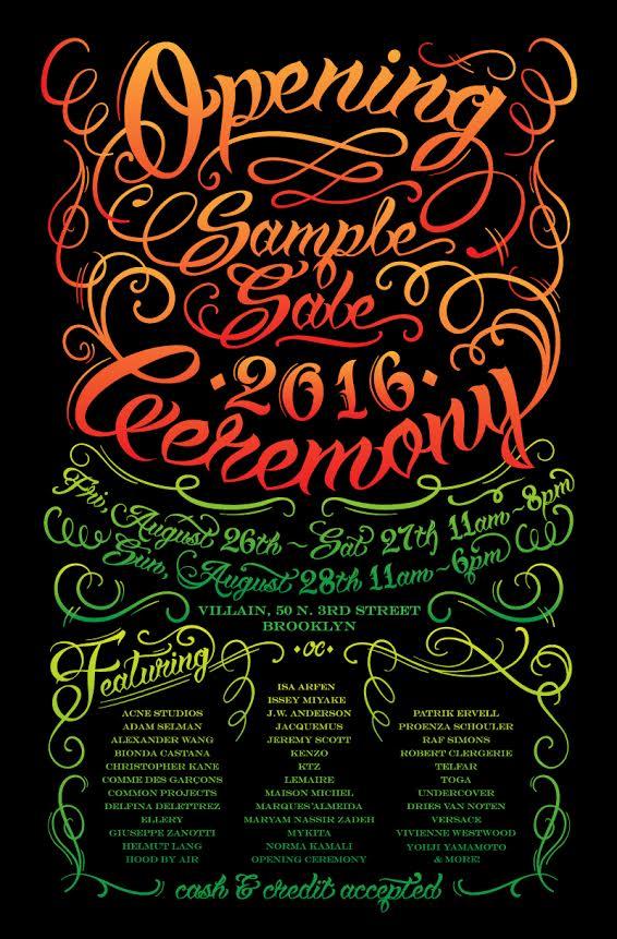 Opening Ceremony Sample Sale, New York, August 2016