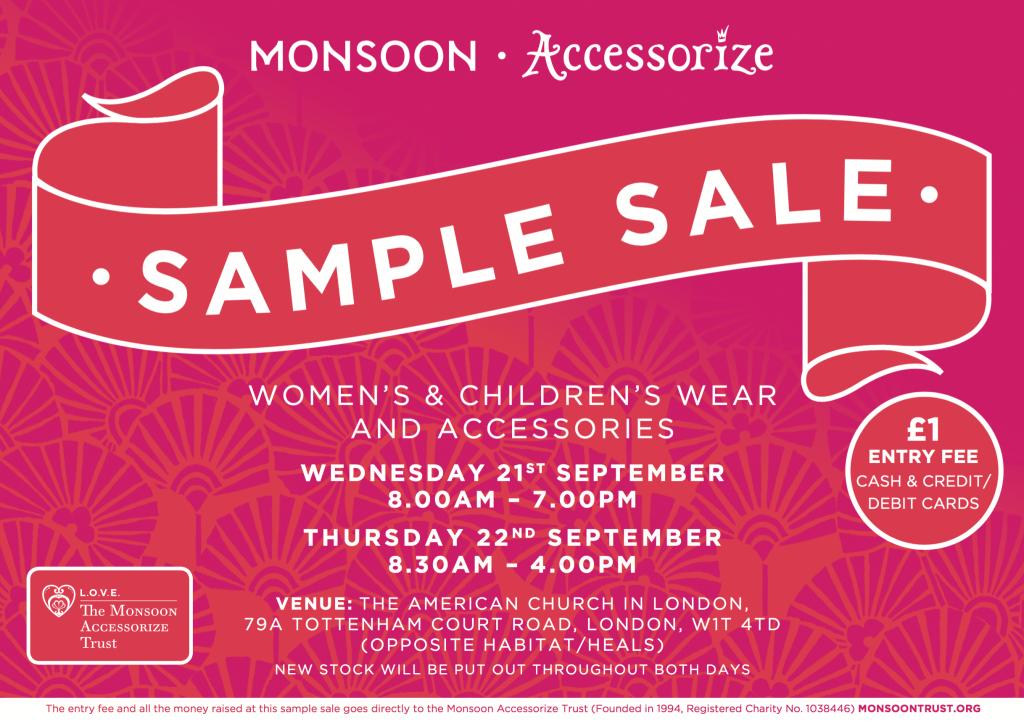 Monsoon Accessorize Sample Sale, London, September 2016